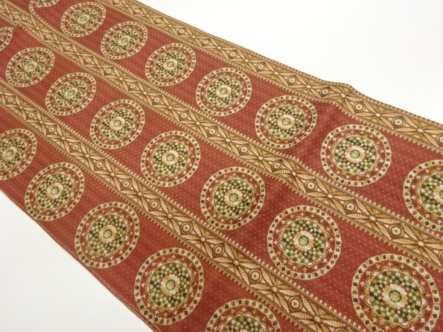 JAPANESE NAGOYA OBI / WOVEN ROUNDEL
